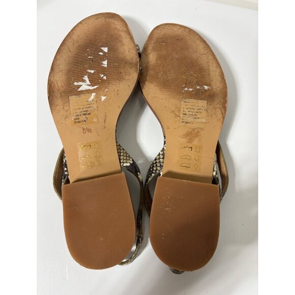 Madewell‎ Heidi Slingback Snake Print Strappy Sandals With Low Block Heel Size 8 - Picture 5 of 5
